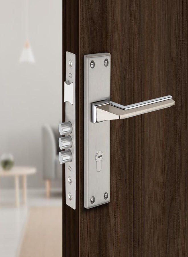 Link Slava Mortise Lock |for Main & Internal Door for Main & Internal Door in Home/Office/Hotel | 8 Inches Heavy Duty Handle Set with One Side Key Access, 3 Keys |SS Finish|2 Years Warranty - Image 1